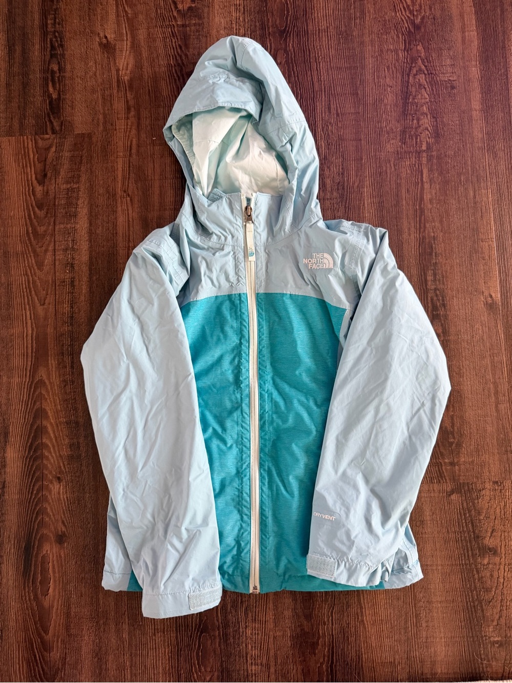 The North Face Light Blue & Teal Kids triclimate